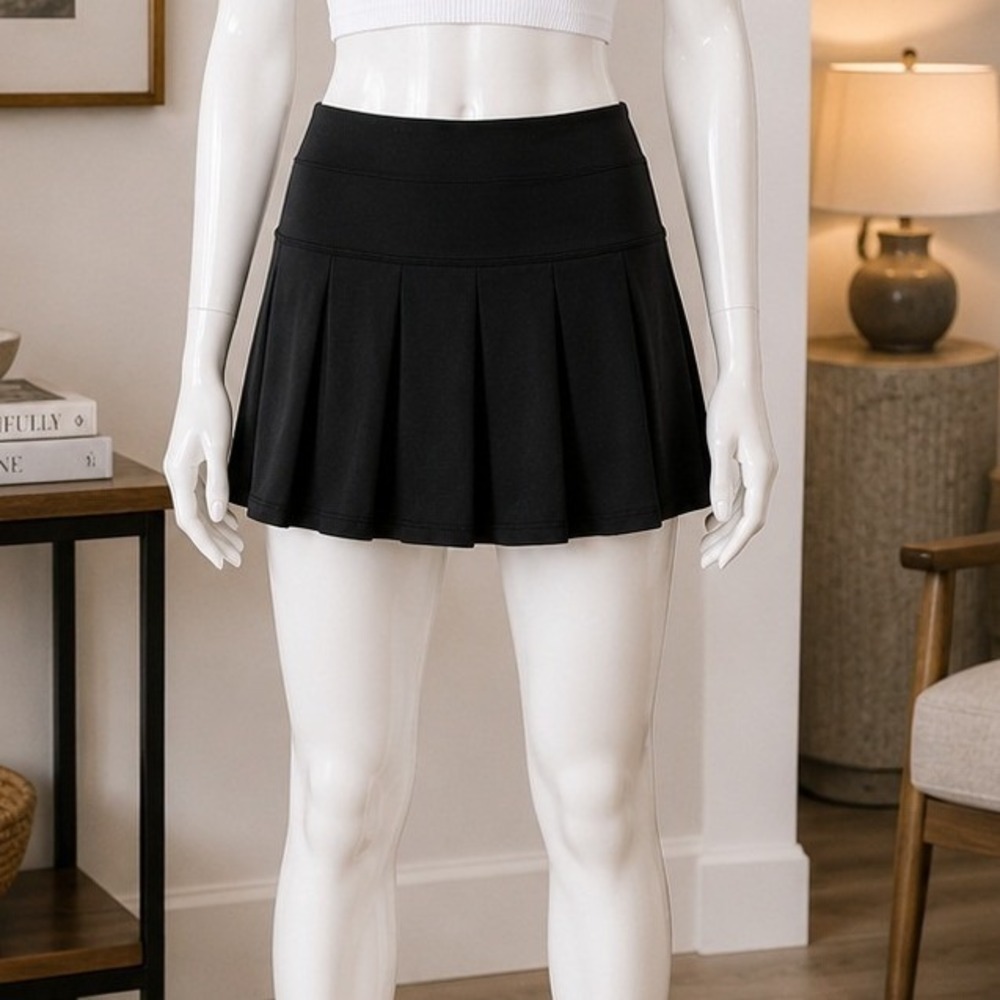 Jessica Simpson Womens Skort Black Pleated Athletic Tennis Golf Large